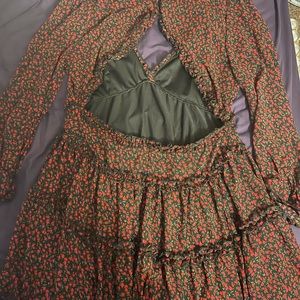 Flowy open back dress